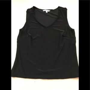 CABI Vintage V-neck Black sleeveless Top. Size M